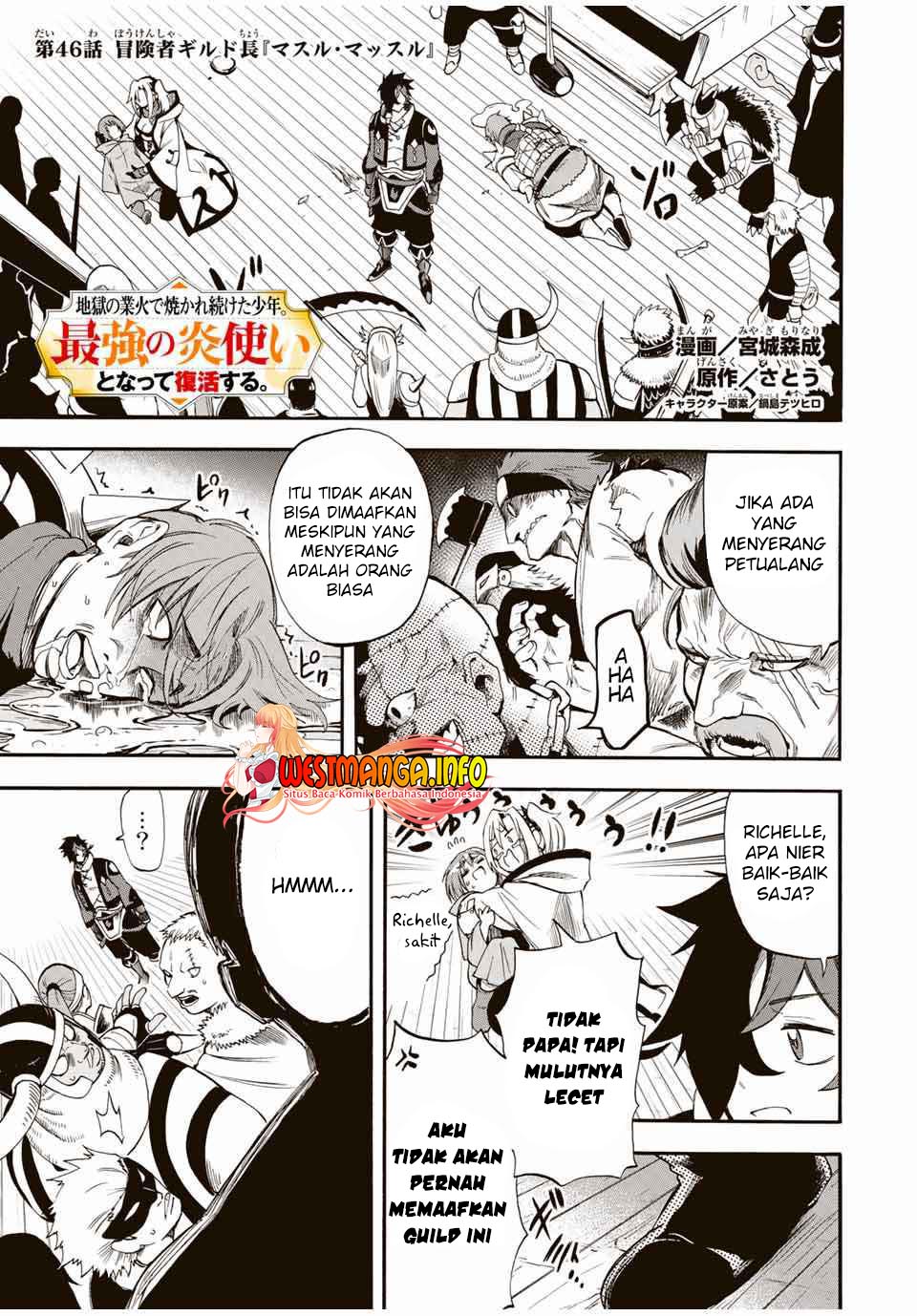 Manga Jigoku no Gouka de Yaka re Tsuzuketa Shounen. Saikyou no Honou Tsukai to Natte Fukkatsu Suru. Chapter 46 gambar 2