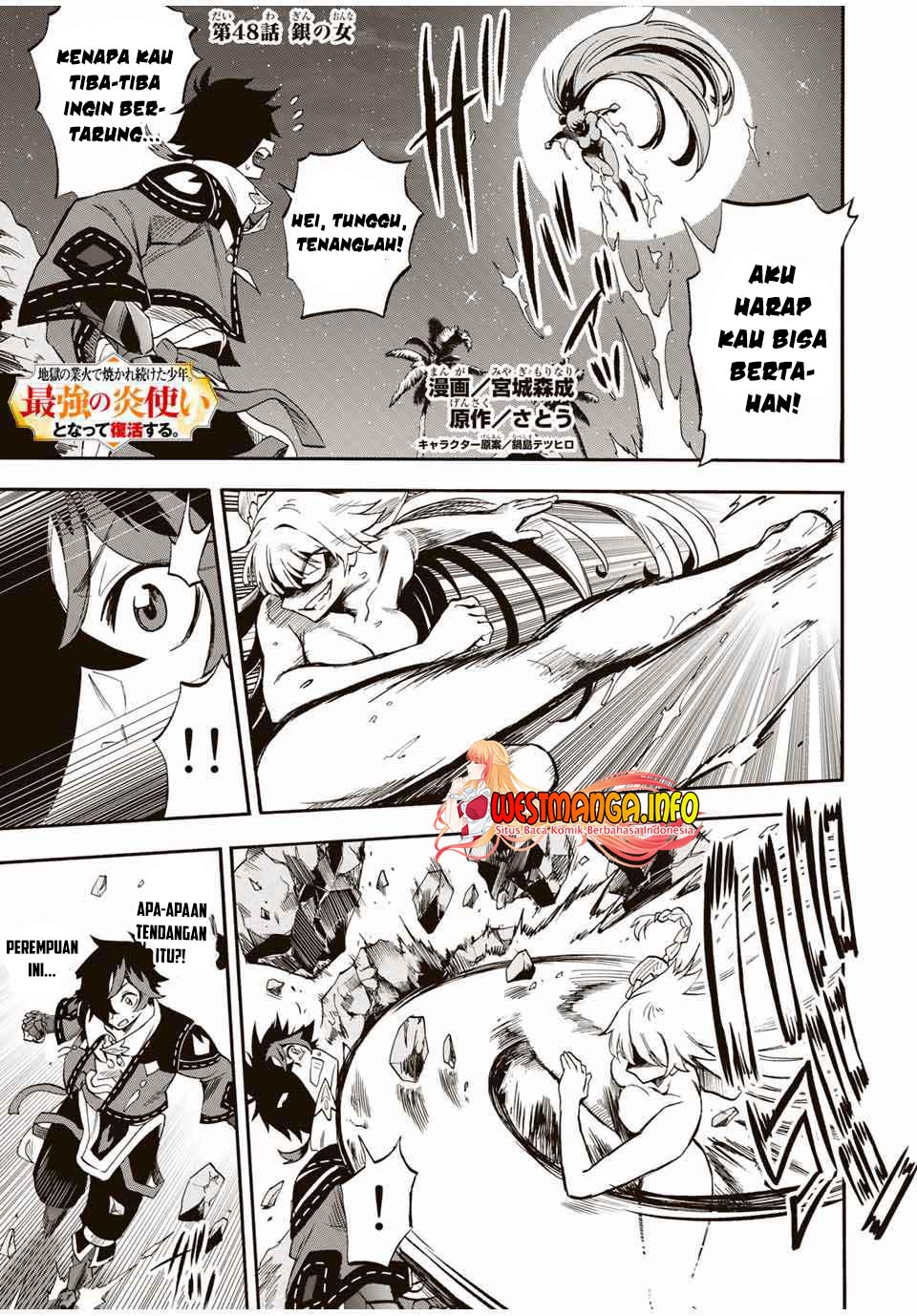 Manga Jigoku no Gouka de Yaka re Tsuzuketa Shounen. Saikyou no Honou Tsukai to Natte Fukkatsu Suru. Chapter 48 gambar 2