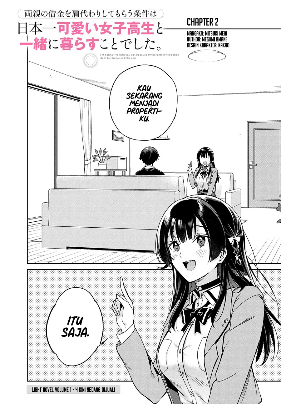 Manga Ryoushin no Shakkin wo Katagawari Shite Morau Jouken wa Nihon’ichi Kawaii Joshikousei to Issho ni Kurasu Koto Deshita Chapter 02 gambar 2