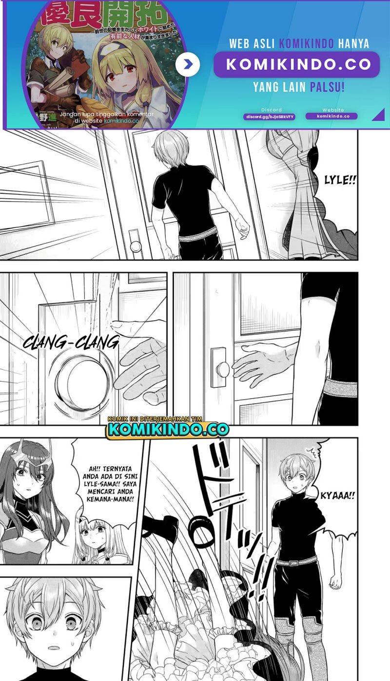 Manga Tensei Ryoushu no Yuuryou Kaitaku: Zensei no Kioku o Ikashite White ni Tsutometara, Yuunou na Jinzai ga Atsumari Sugimashita Chapter 23.3 gambar 2