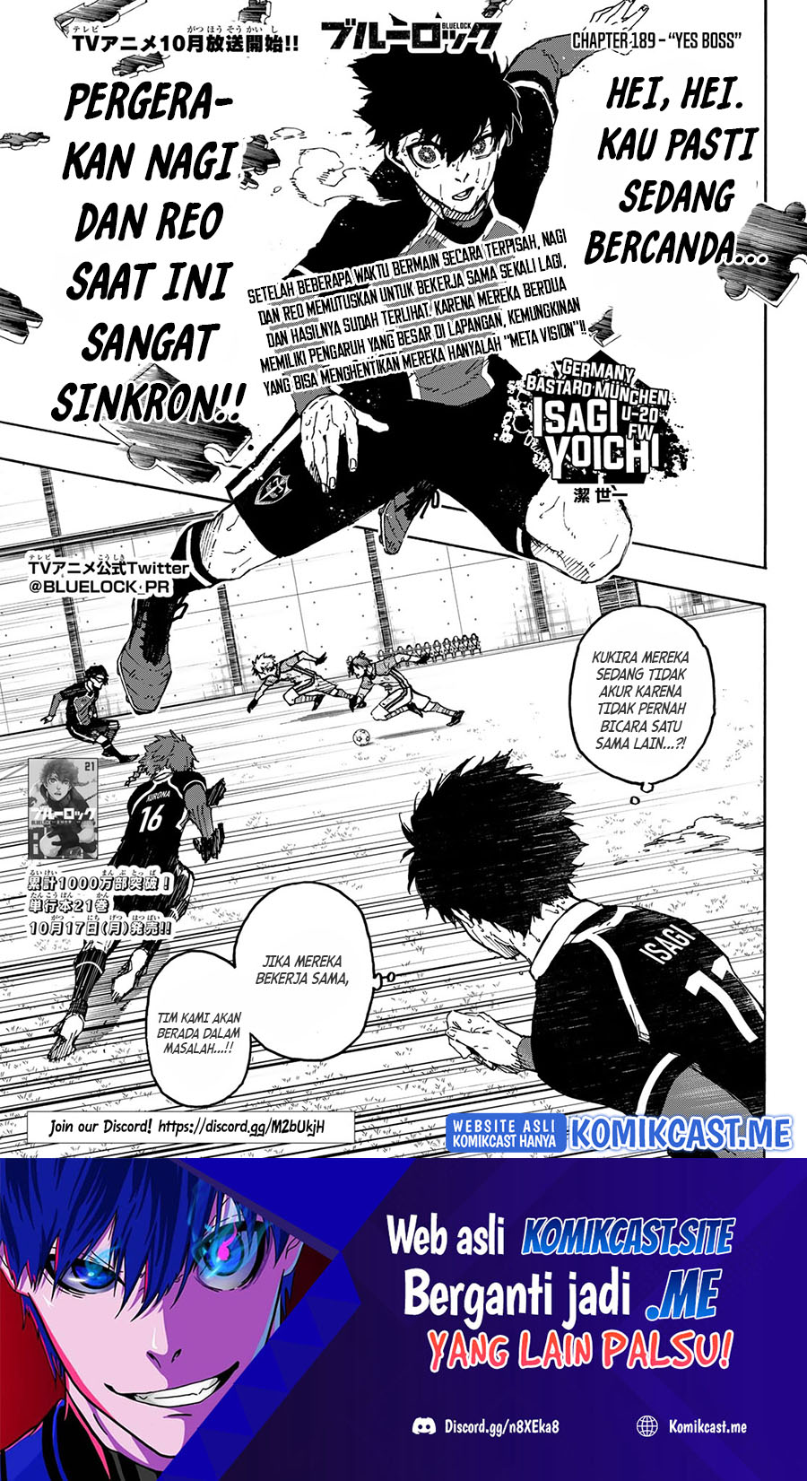 Manga Blue Lock Chapter 189 gambar 2