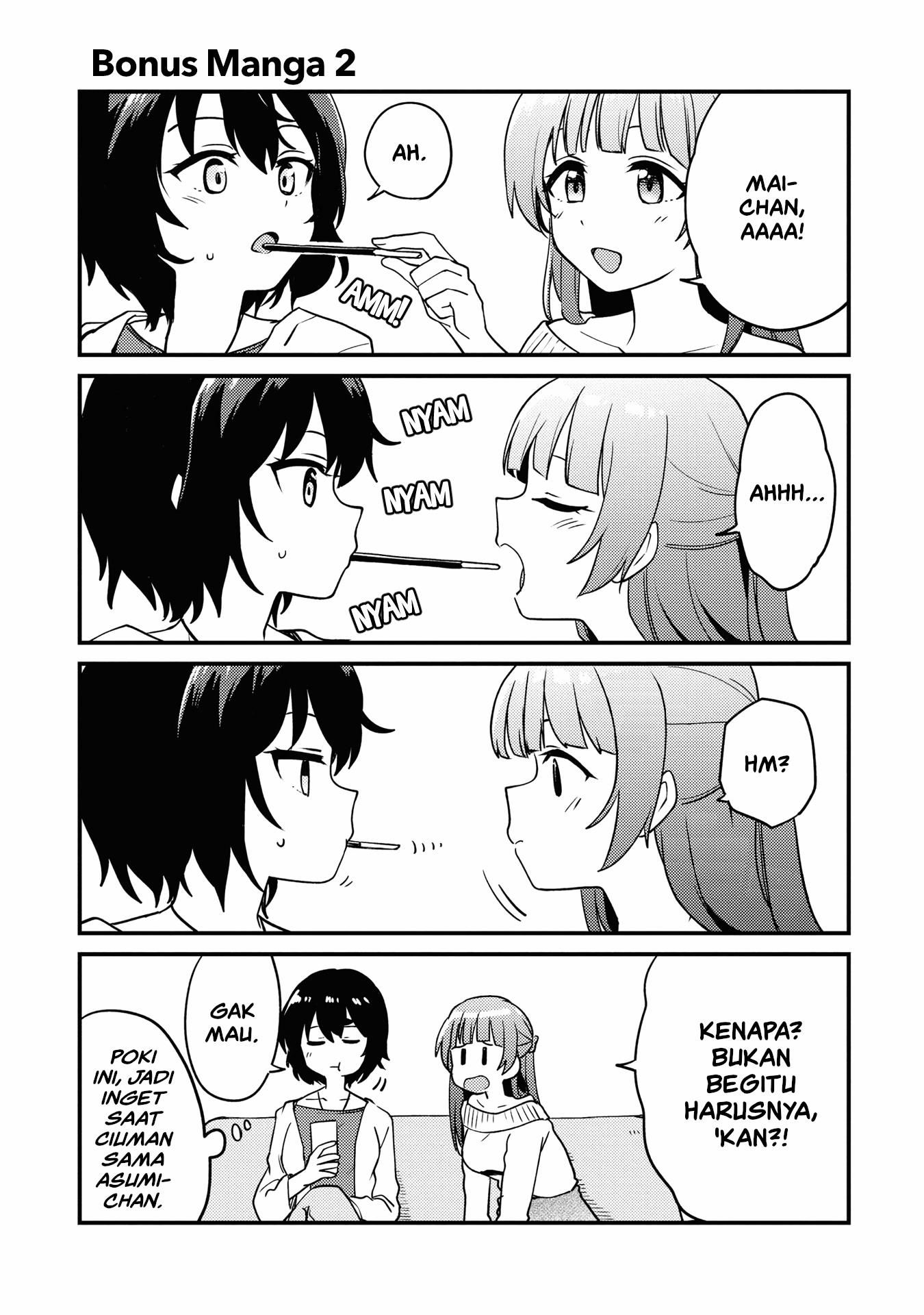 Manga Asumi-chan wa Les Fuuzoku ni Kyoumi ga Arimasu! Chapter 5.1 gambar 2