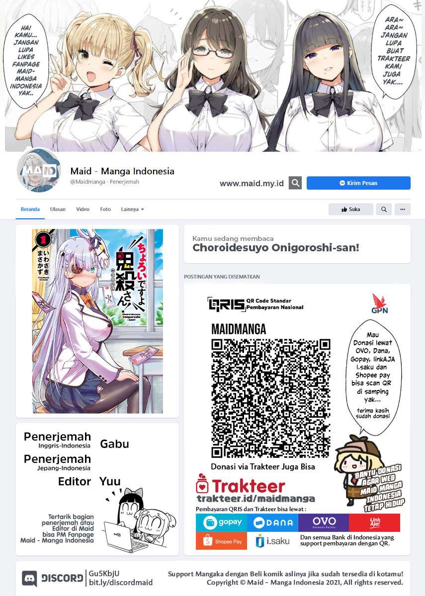 Manga Choroidesuyo Onigoroshi-san! Chapter 7 gambar 2