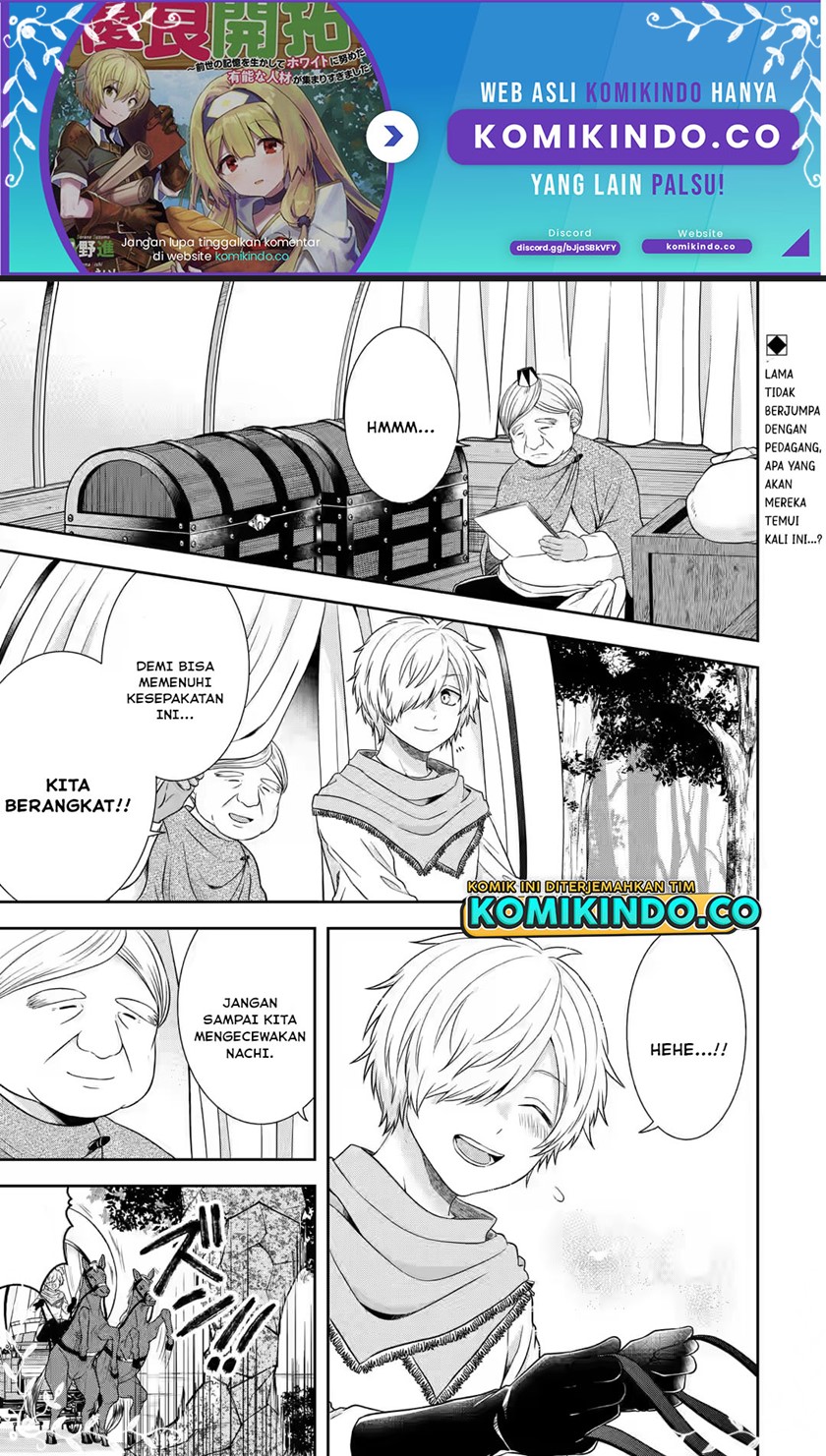 Manga Tensei Ryoushu no Yuuryou Kaitaku: Zensei no Kioku o Ikashite White ni Tsutometara, Yuunou na Jinzai ga Atsumari Sugimashita Chapter 24.1 gambar 2
