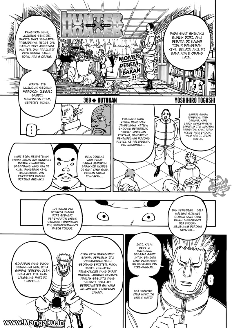 Manga Hunter x Hunter Chapter 389 gambar 2