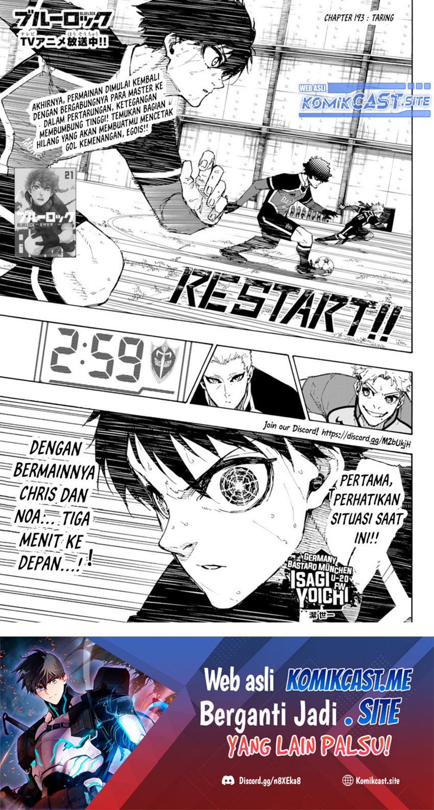 Manga Blue Lock Chapter 193 gambar 2