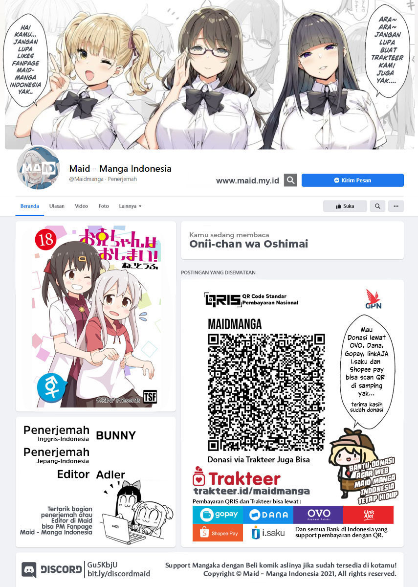 Manga Onii-chan wa Oshimai Chapter 65 gambar 2