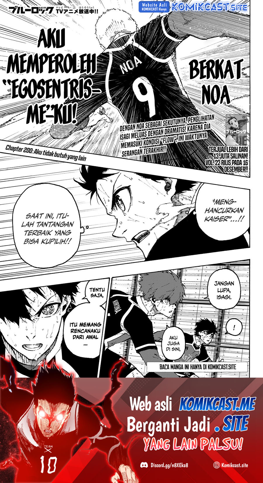 Manga Blue Lock Chapter 200 gambar 2