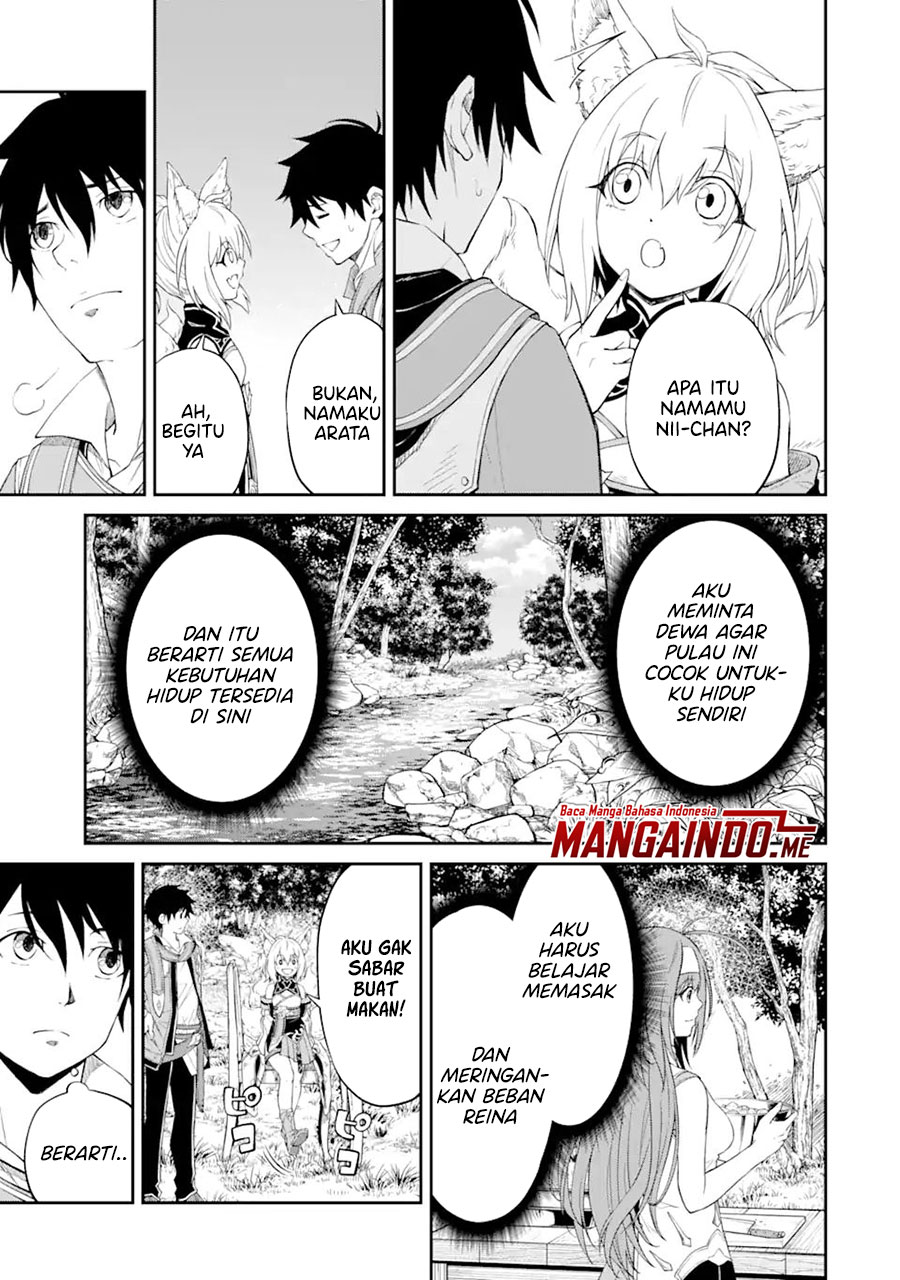 Manga Tensei Shitara Saikyoushutachi ga Sumau Shima Deshita. Kono Shima de Slow Life wo Tanoshimimasu Chapter 02.3 gambar 2