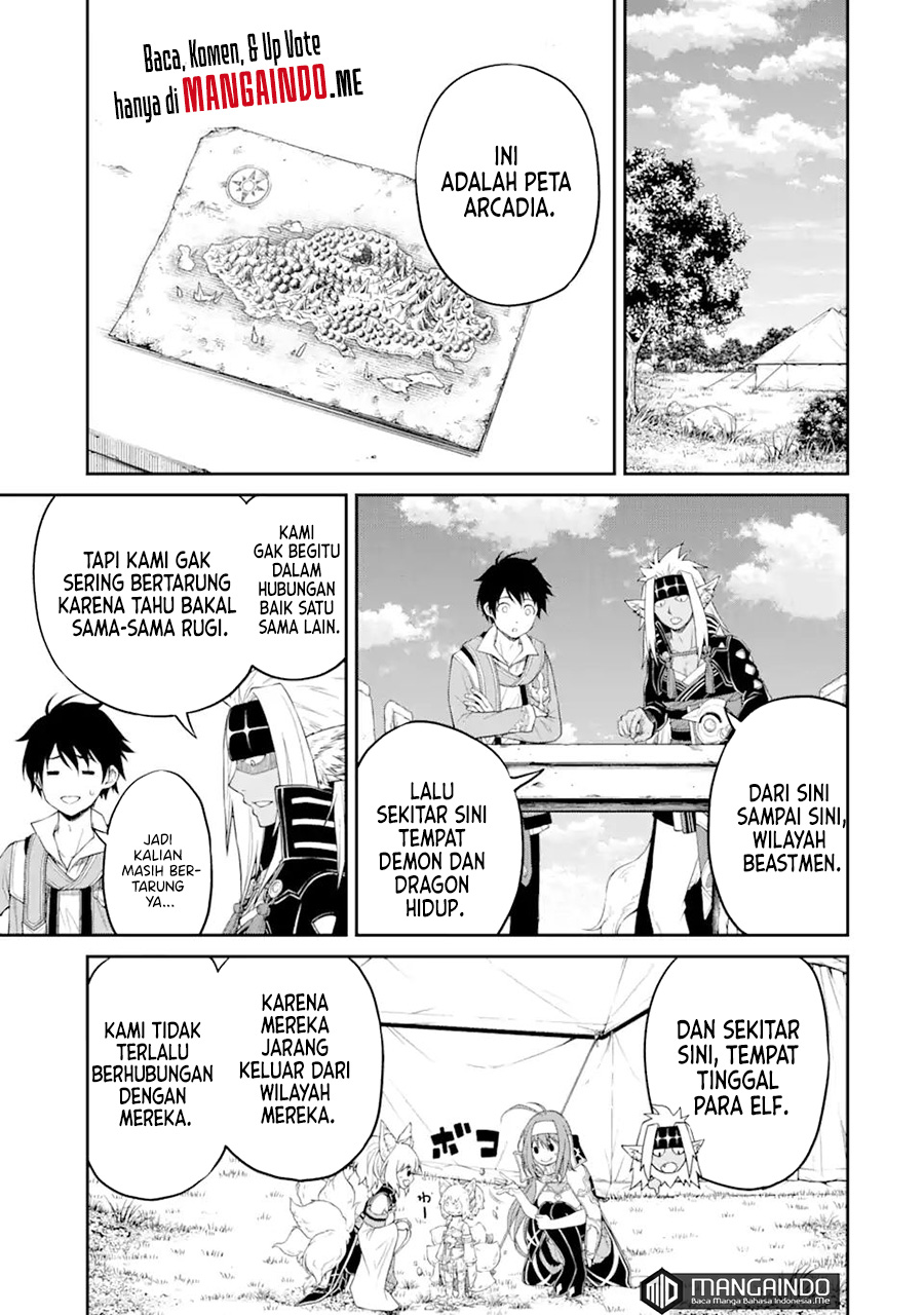Manga Tensei Shitara Saikyoushutachi ga Sumau Shima Deshita. Kono Shima de Slow Life wo Tanoshimimasu Chapter 03.2 gambar 2