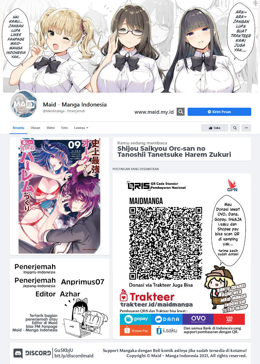 Manga Shijou Saikyou Orc-san no Tanoshii Tanetsuke Harem Zukuri Chapter 94 gambar 2