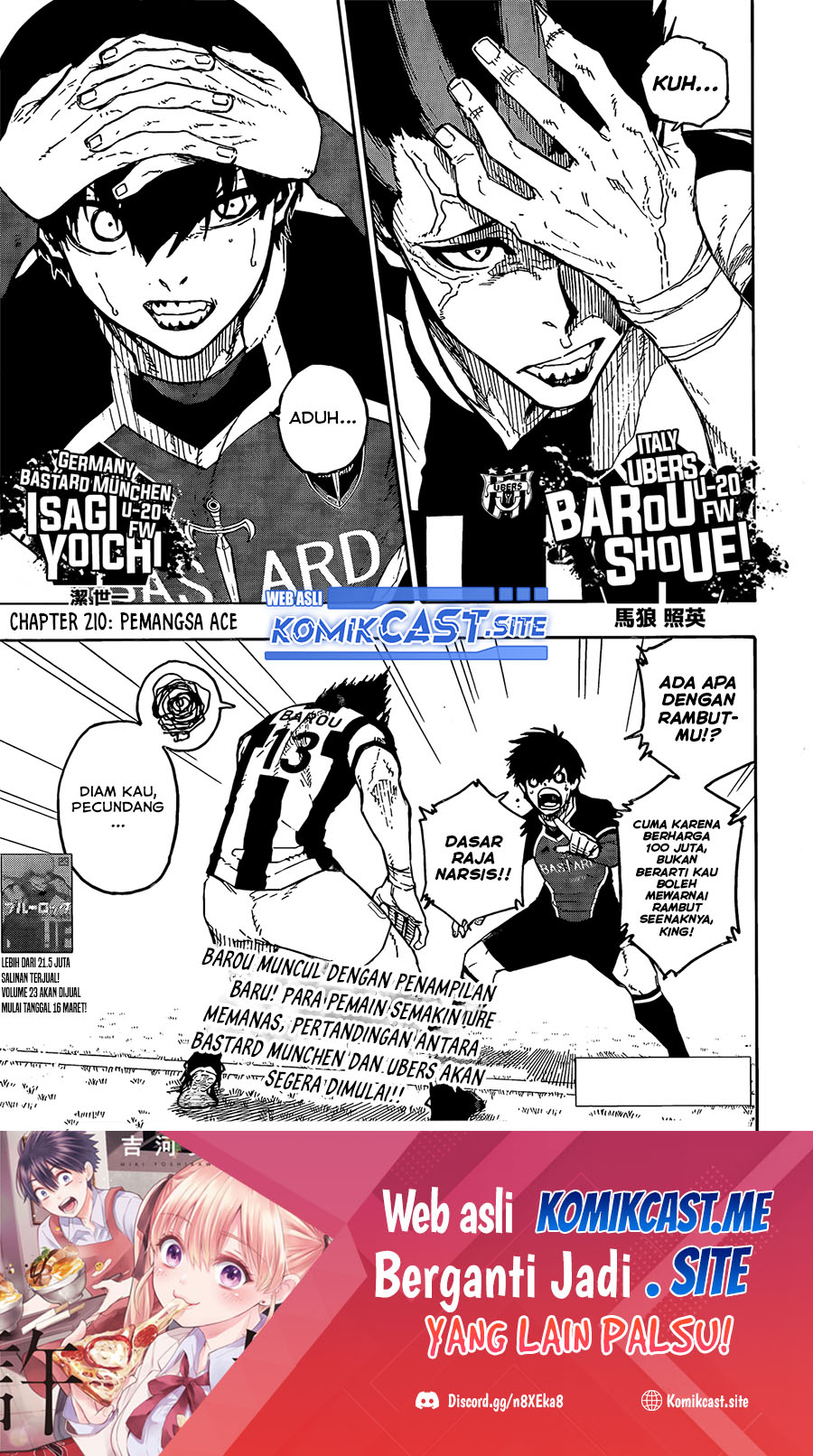 Manga Blue Lock Chapter 210 gambar 2