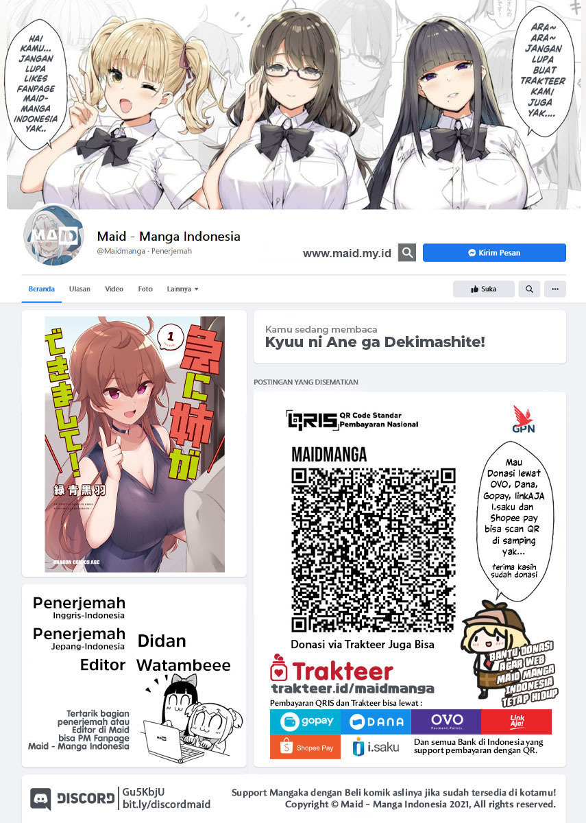 Manga Kyuu ni Ane ga Dekimashite! Chapter 12 gambar 2