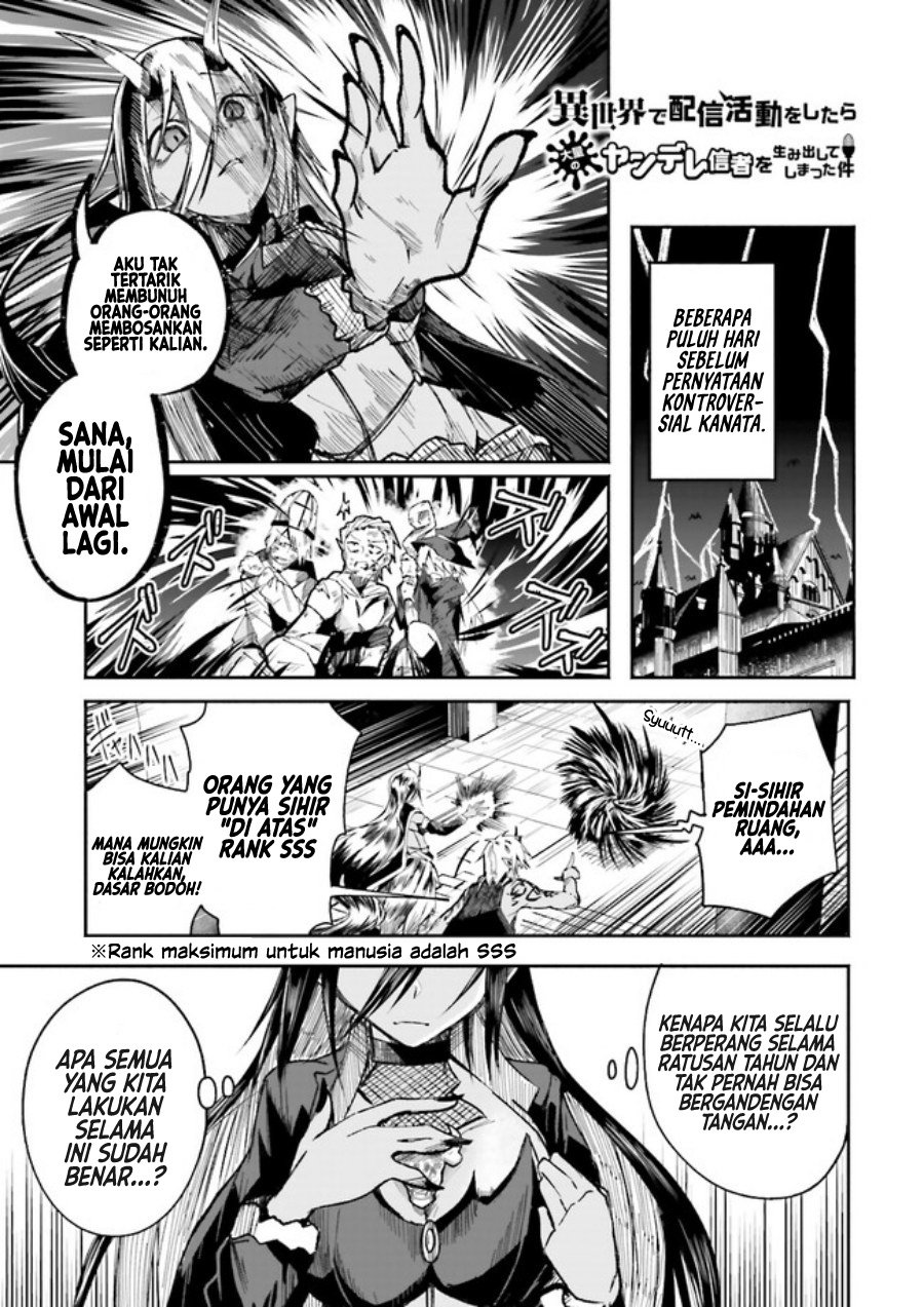 Manga Isekai de Haishin Katsudou wo Shitara Tairyou no Yandere Shinja wo Umidashite Shimatta Ken Chapter 03 gambar 2