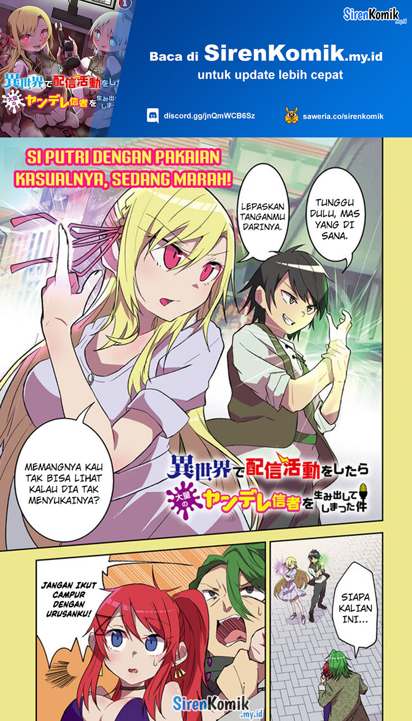 Manga Isekai de Haishin Katsudou wo Shitara Tairyou no Yandere Shinja wo Umidashite Shimatta Ken Chapter 10 gambar 2