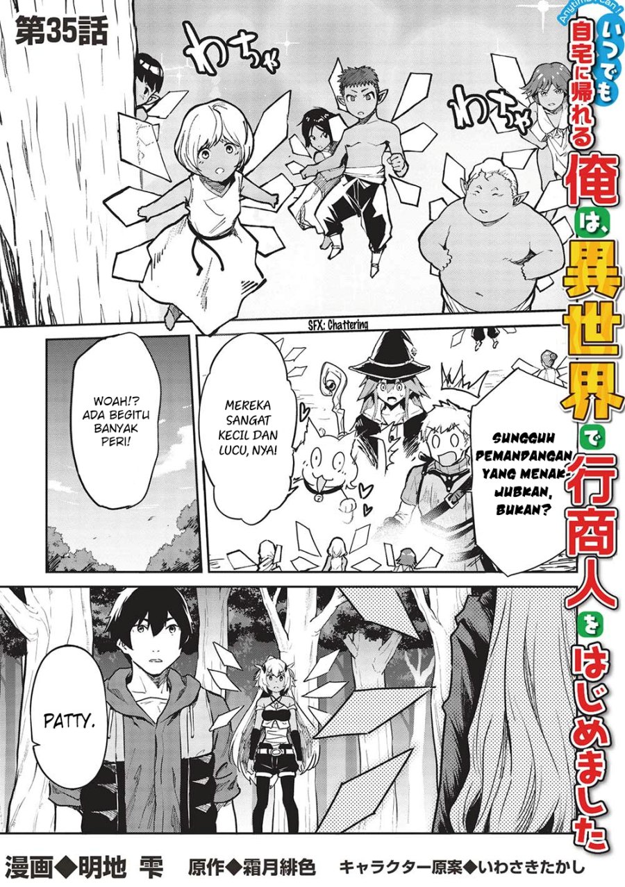 Manga Itsu Demo Jitaku ni Kaereru Ore wa, Isekai de Gyoushoujin o Hajimemashita Chapter 35 gambar 2