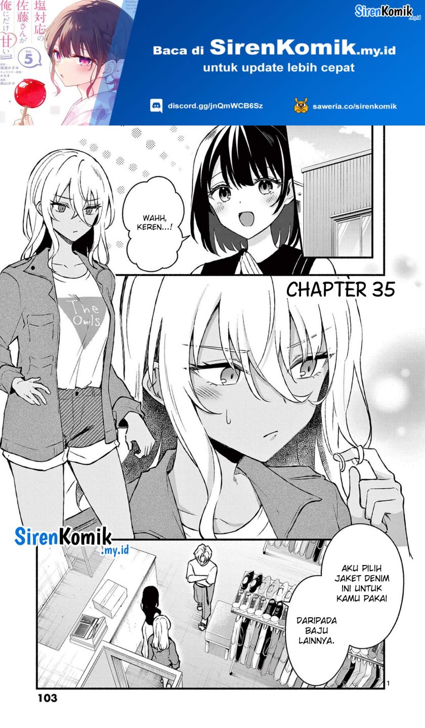 Manga Shiotaiou no Sato-san ga Ore ni dake Amai Chapter 35 gambar 2
