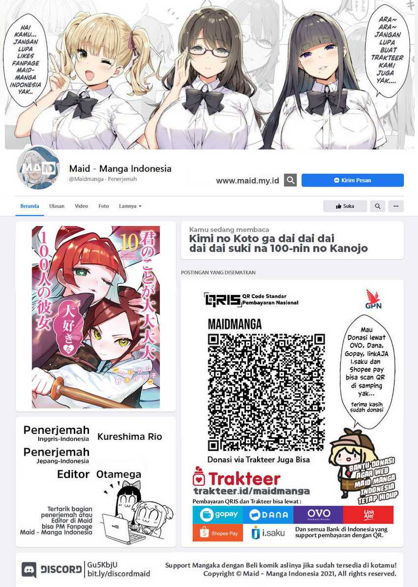 Manga Kimi no Koto ga Dai Dai Dai Dai Daisuki na 100-ri no Kanojo Chapter 107 gambar 2