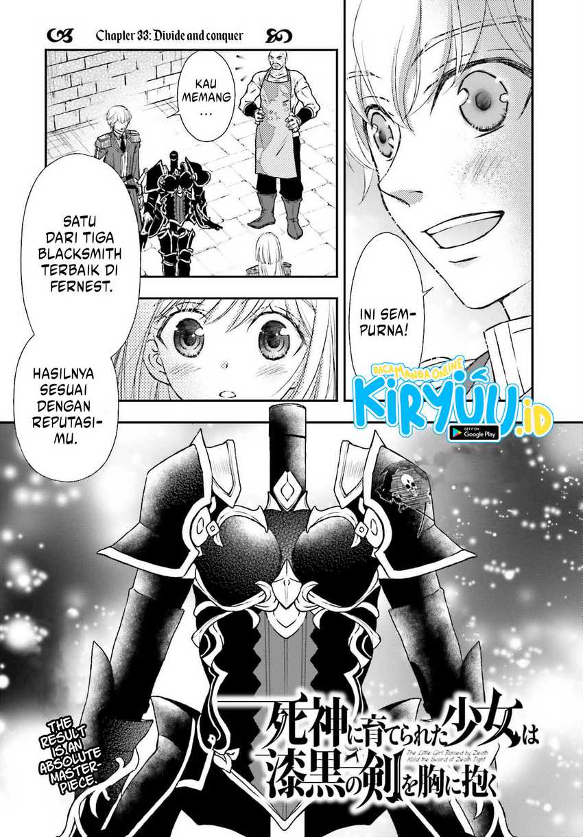 Manga Shinigami ni Sodaterareta Shoujo wa Shikkoku no Tsurugi wo Mune ni Idaku Chapter 33 gambar 2