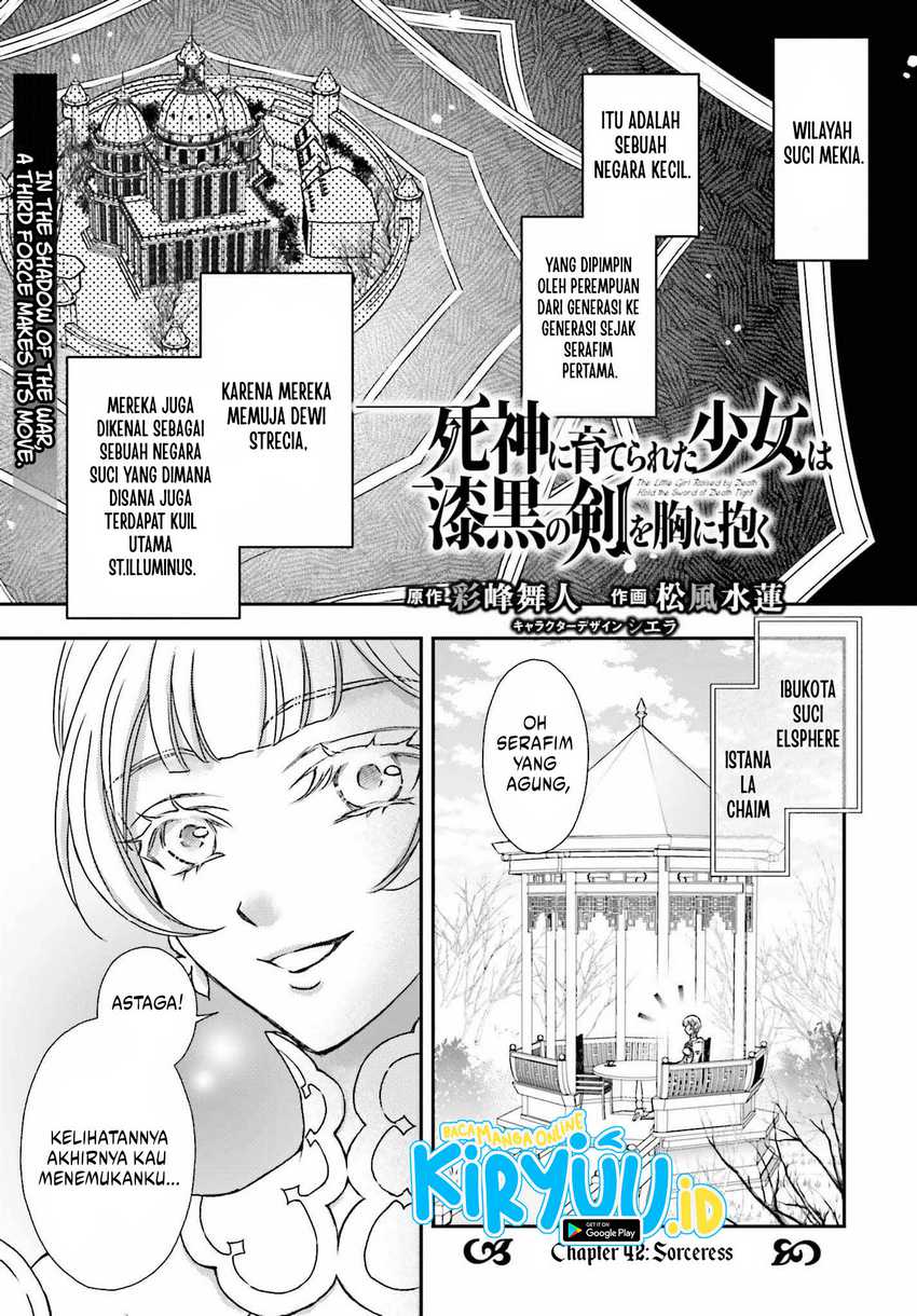 Manga Shinigami ni Sodaterareta Shoujo wa Shikkoku no Tsurugi wo Mune ni Idaku Chapter 42 gambar 2