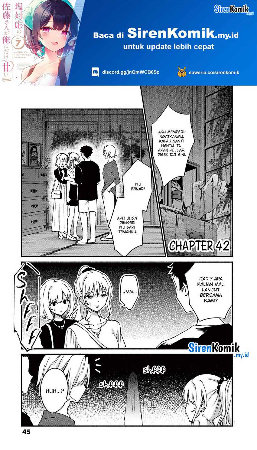 Manga Shiotaiou no Sato-san ga Ore ni dake Amai Chapter 42 gambar 2