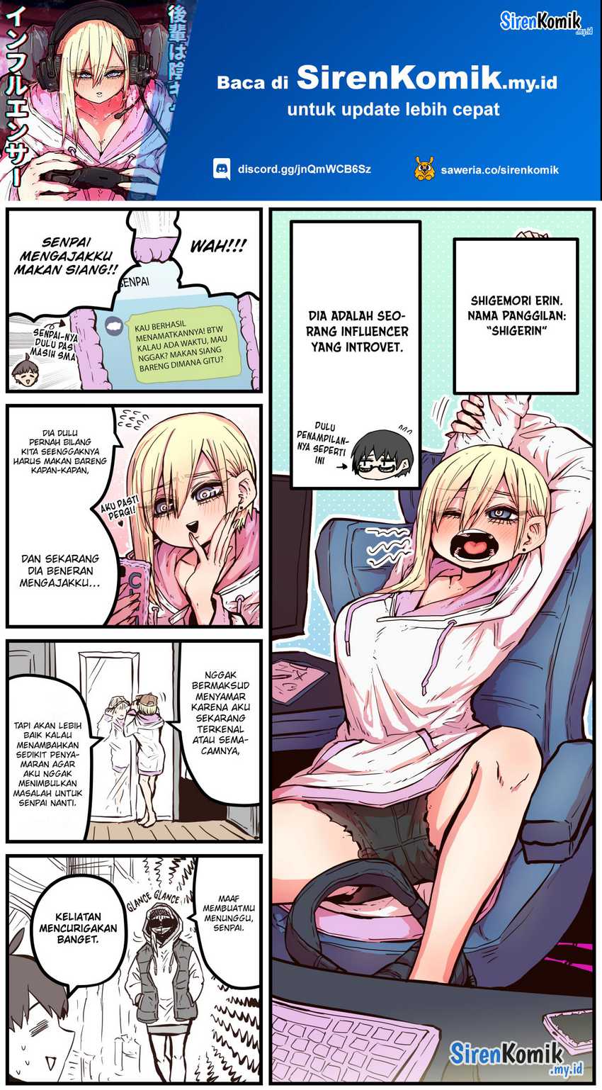 Manga Kouhai wa Inkya Agari no Infuruensaa Chapter 02 gambar 2