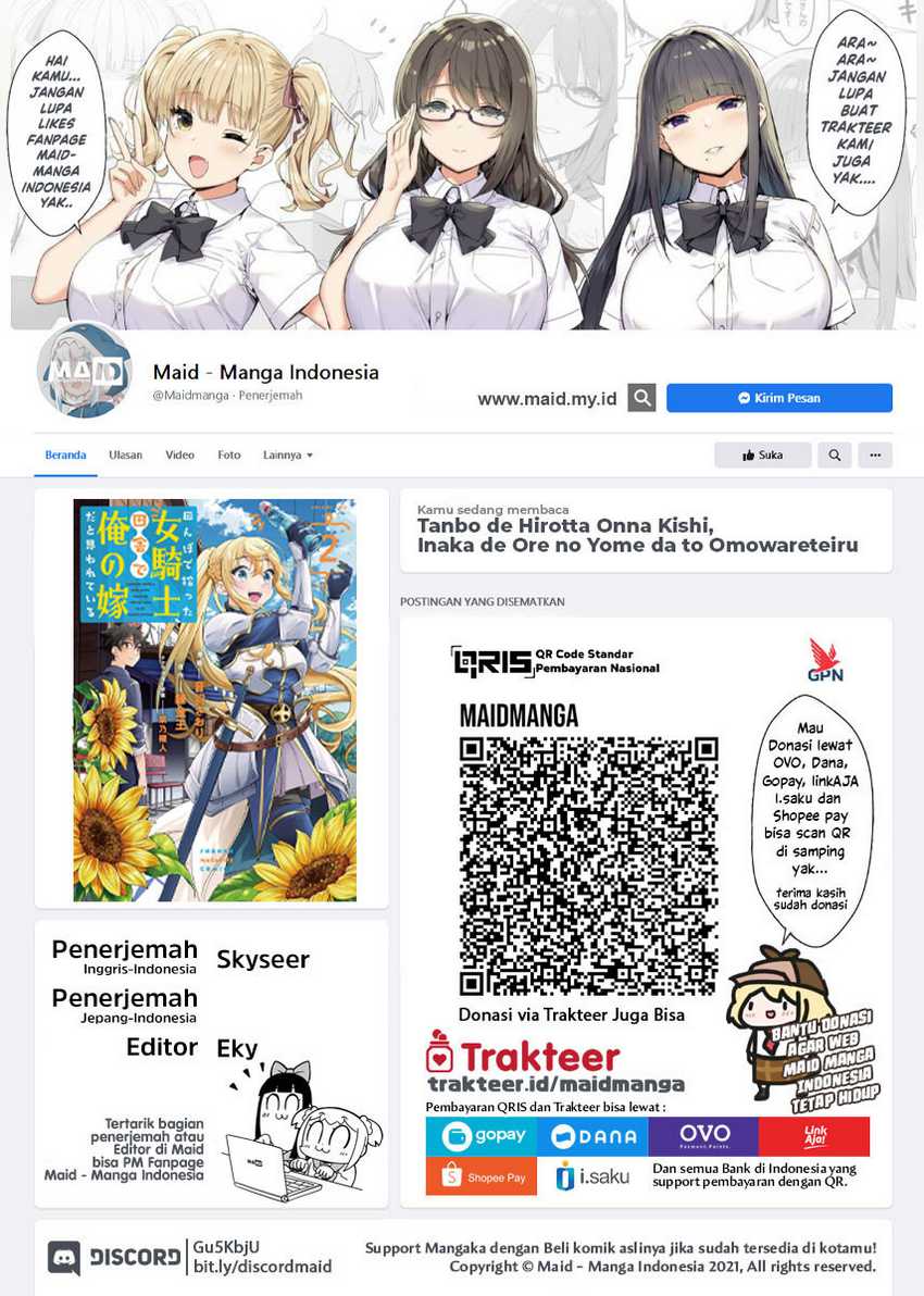 Manga Tanbo de Hirotta Onna Kishi, Inaka de Ore no Yome da to Omowareteiru Chapter 13 gambar 2