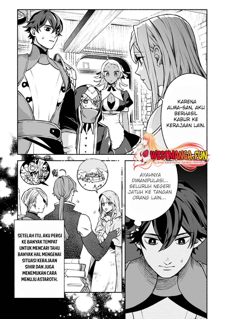 Manga Sono Monban, Saikyou Nitsuki: Tsuihou Sareta Bougyo Ryoku 9999 no Senshi, Outo no Monban Toshite Musou Suru Chapter 28.1 gambar 2
