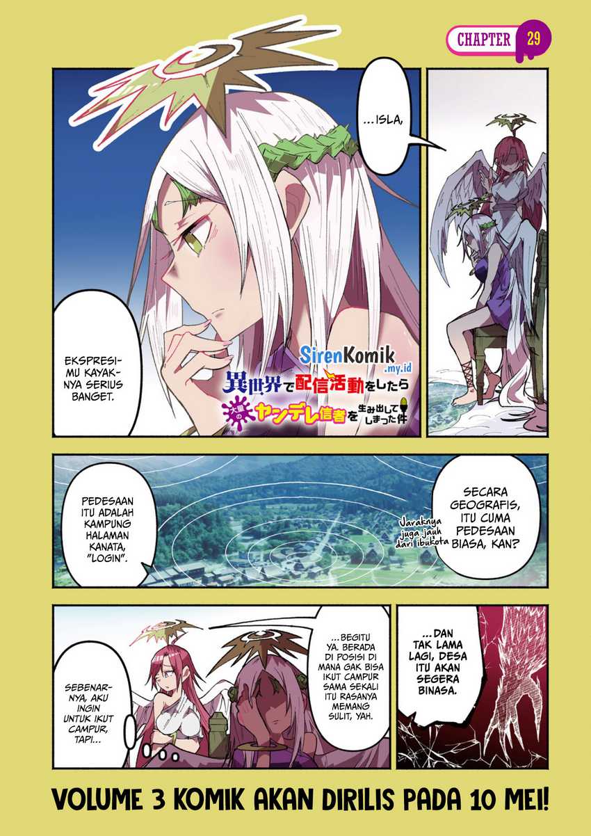 Manga Isekai de Haishin Katsudou wo Shitara Tairyou no Yandere Shinja wo Umidashite Shimatta Ken Chapter 29 gambar 2