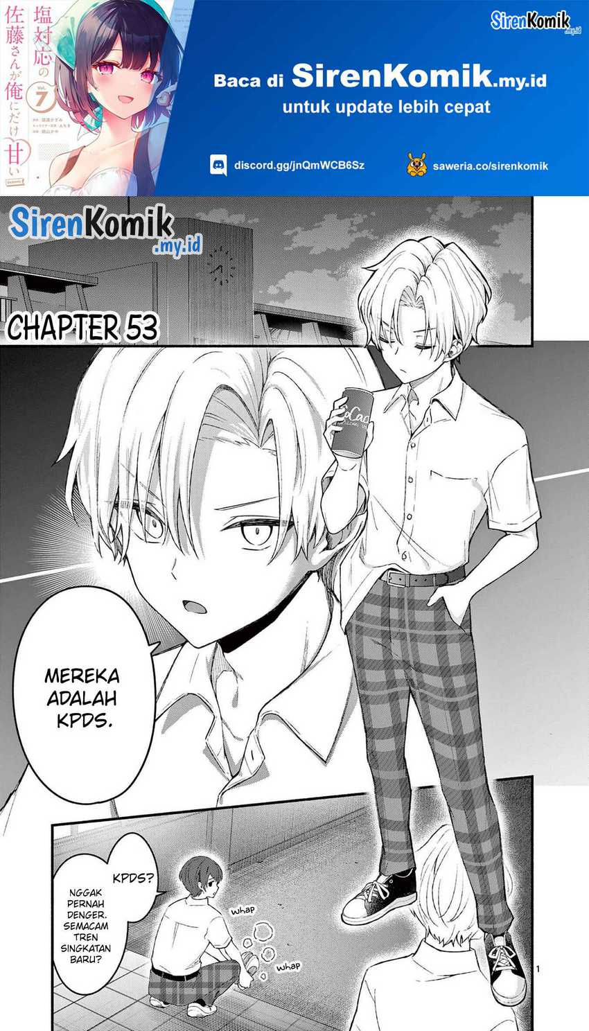 Manga Shiotaiou no Sato-san ga Ore ni dake Amai Chapter 53 gambar 2
