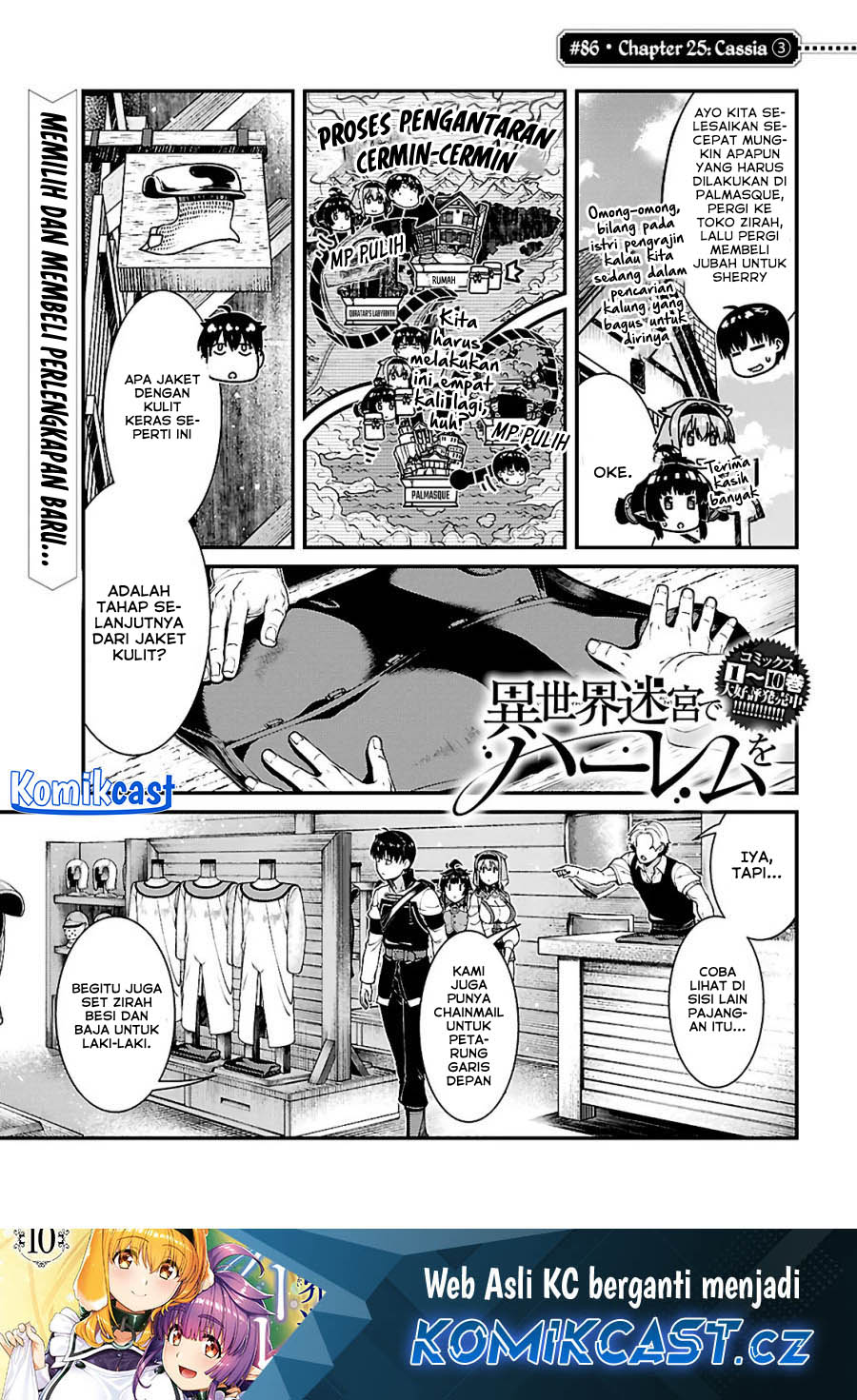 Manga Isekai Meikyuu de Harem wo Chapter 86 gambar 2