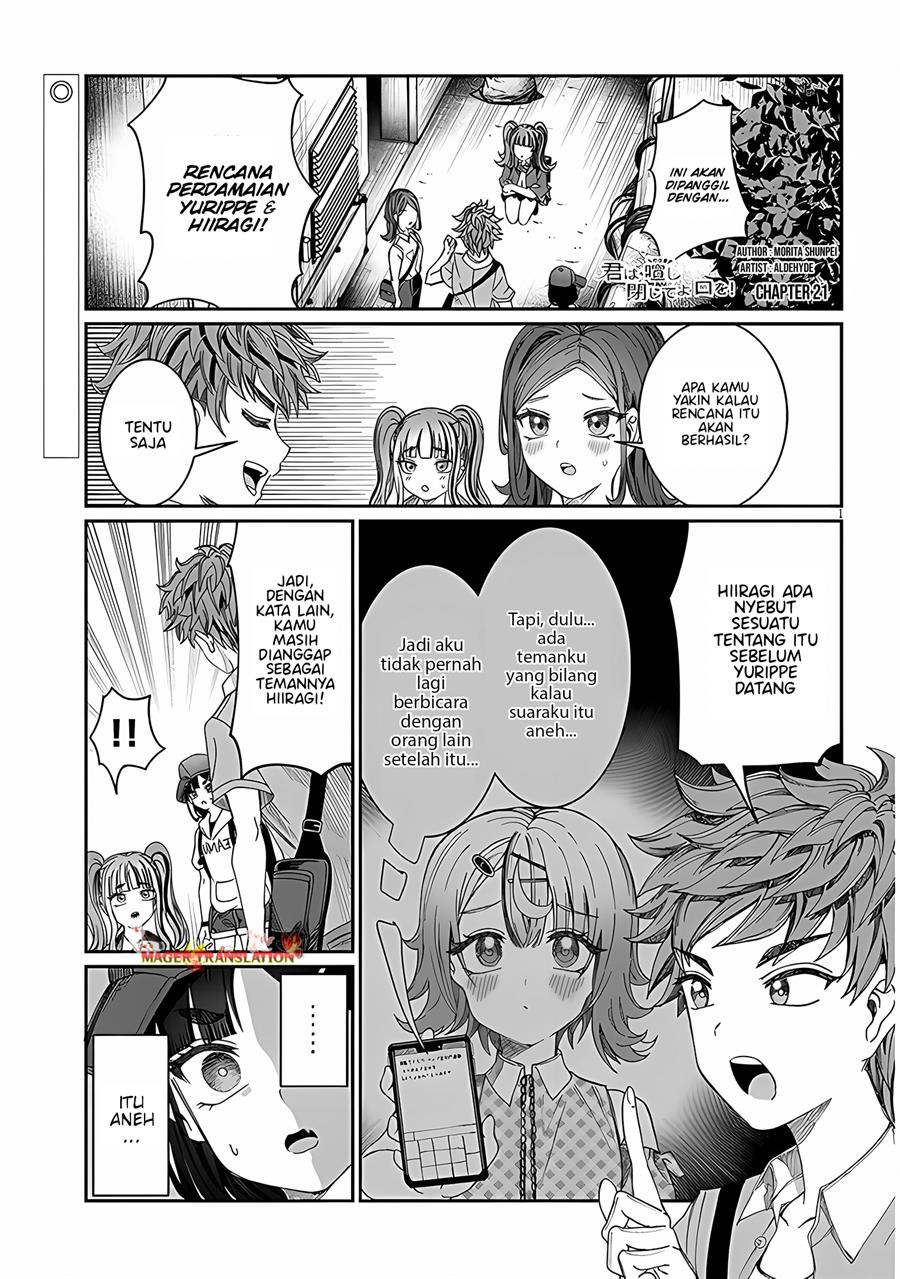 Manga Kimi wa Yakamashi Tojite yo Kuchi wo! Chapter 21 gambar 2