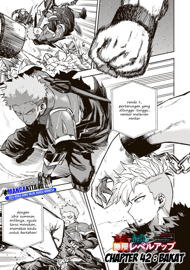 Manga Saikyou de Saisoku no Mugen Level Up Chapter 42 gambar 2
