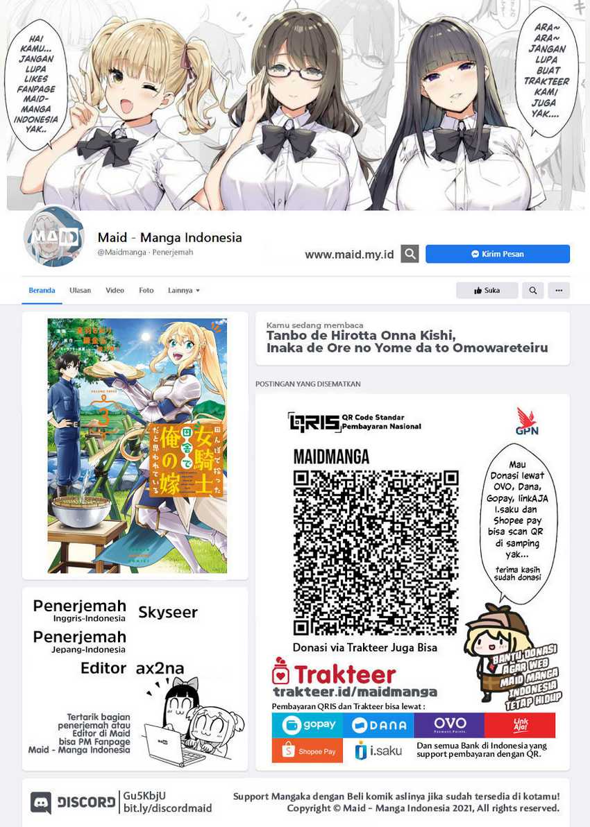 Manga Tanbo de Hirotta Onna Kishi, Inaka de Ore no Yome da to Omowareteiru Chapter 27 gambar 2