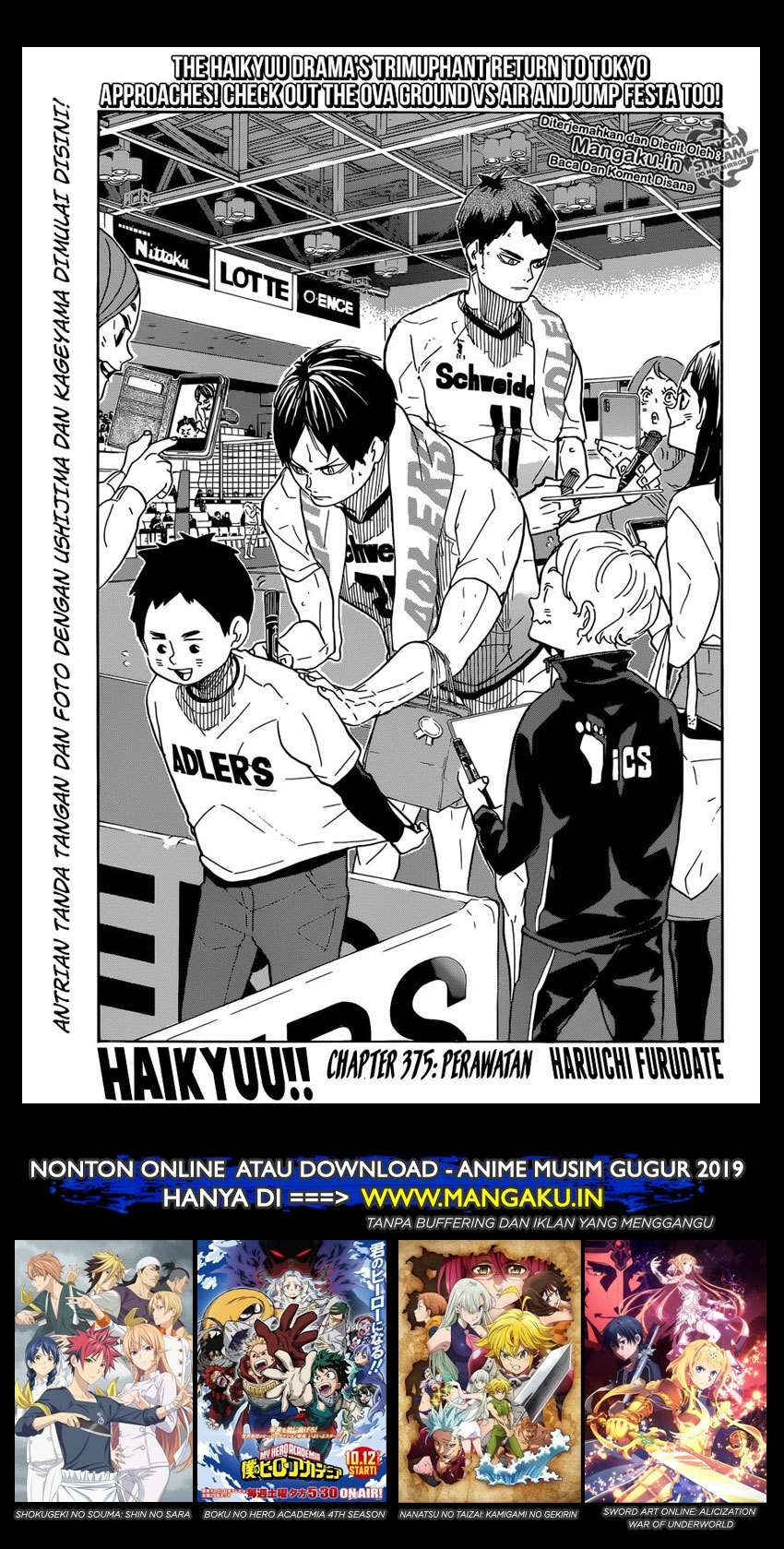 Manga Haikyuu!! Chapter 375 gambar 2