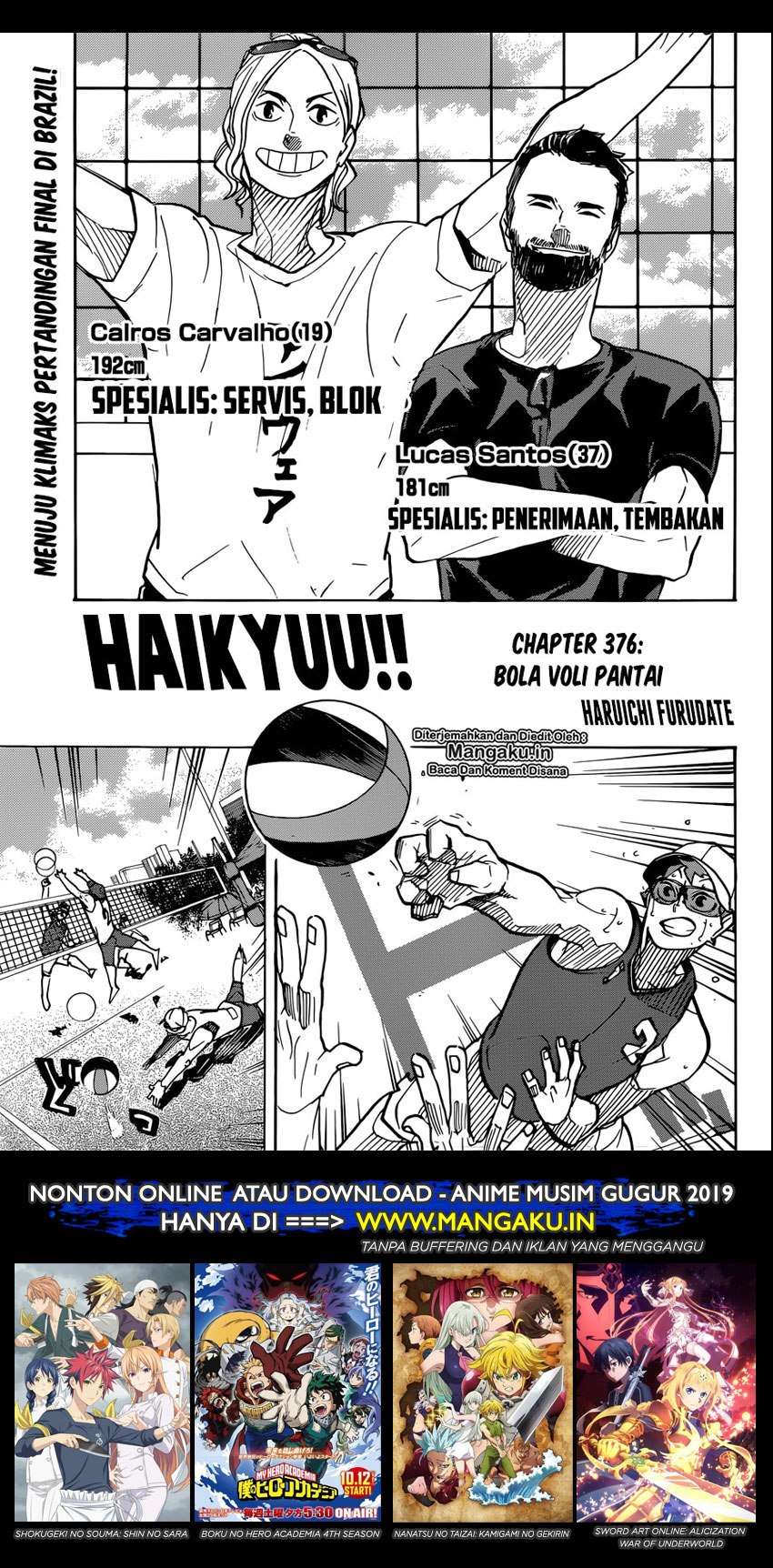Manga Haikyuu!! Chapter 376 gambar 2