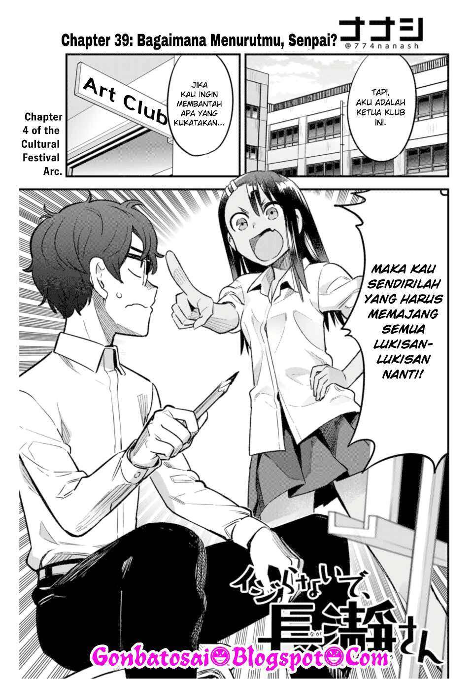 Manga Ijiranaide, Nagatoro-san Chapter 39 gambar 2
