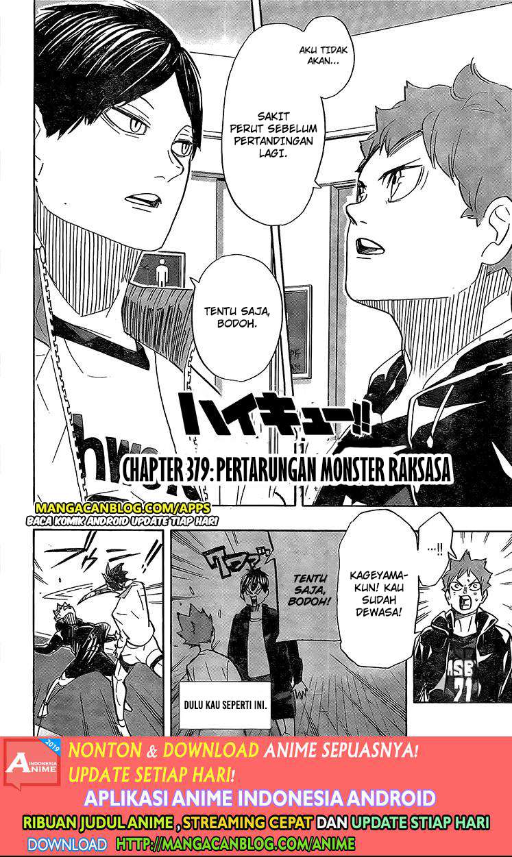 Manga Haikyuu!! Chapter 379 gambar 2