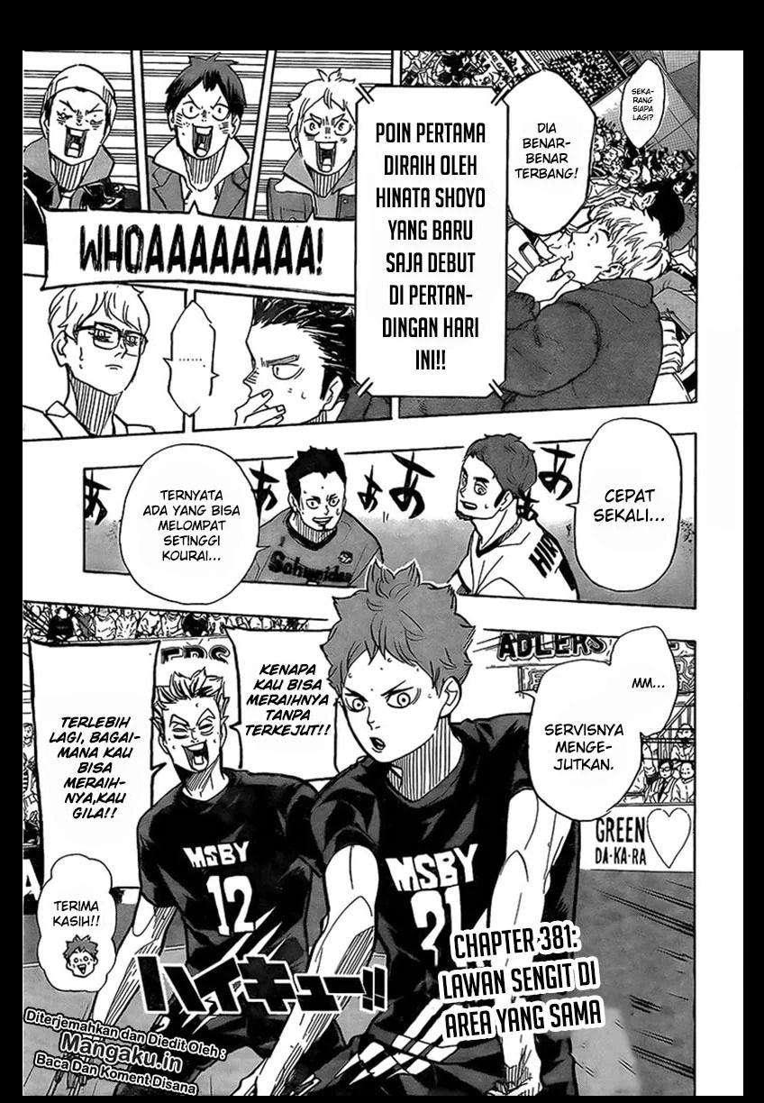 Manga Haikyuu!! Chapter 381 gambar 2