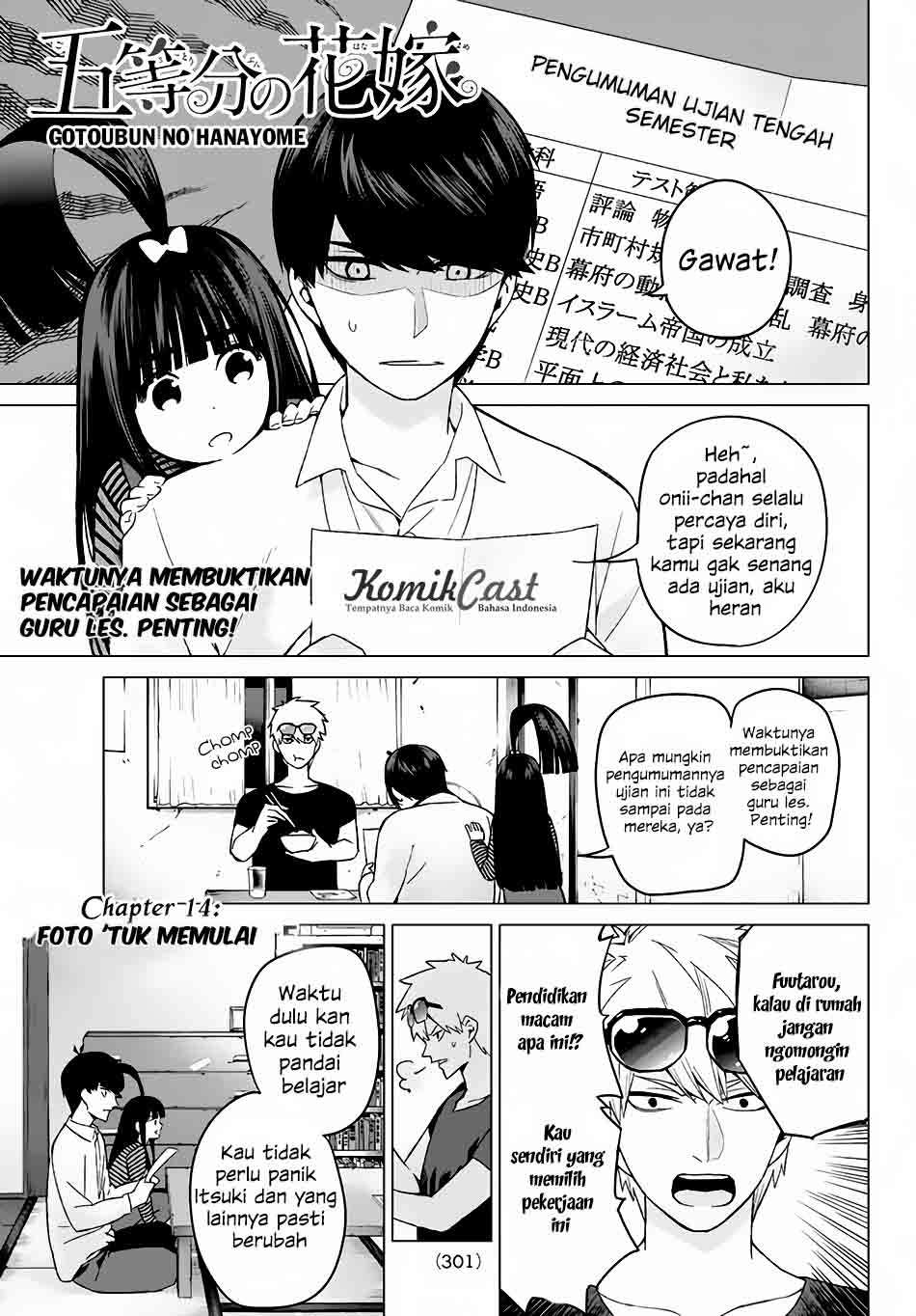 Manga Go-toubun no Hanayome Chapter 14 gambar 2