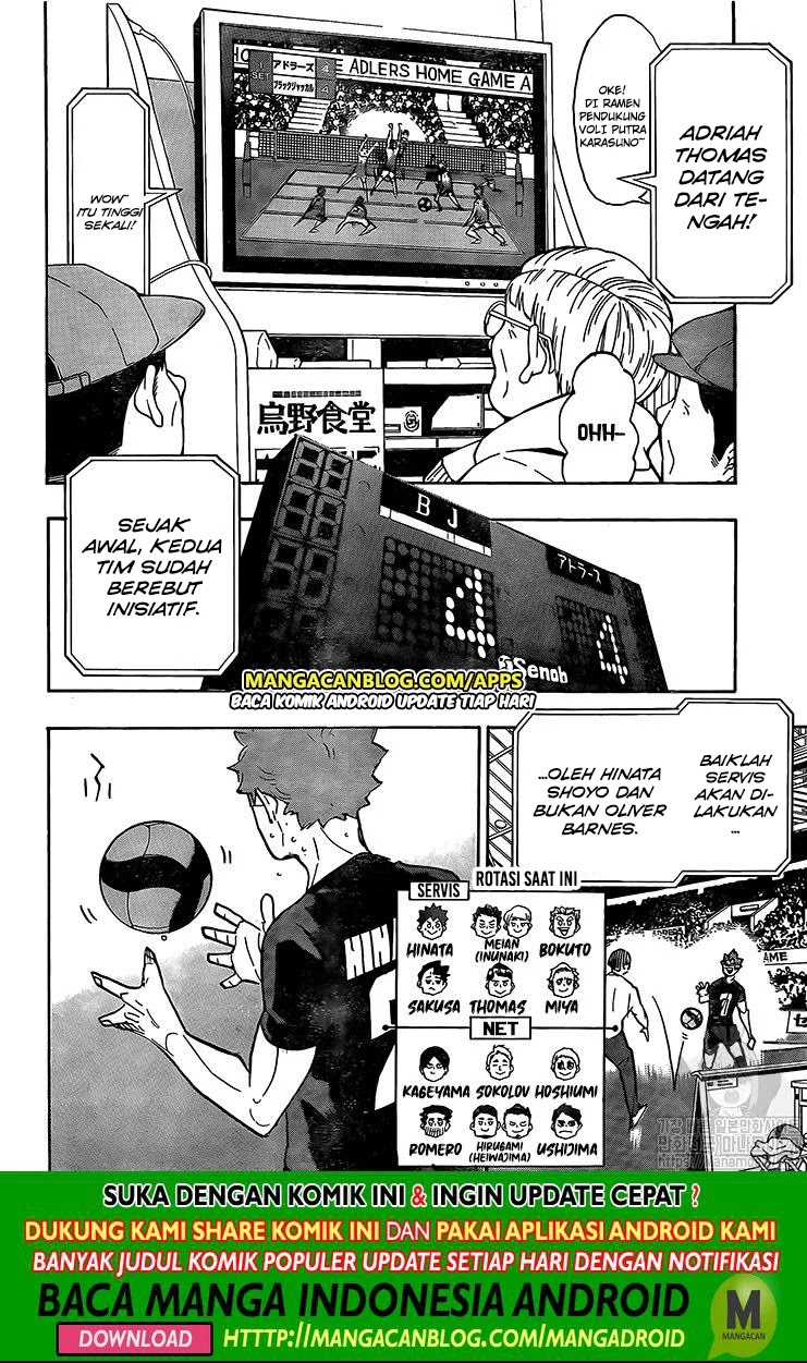 Manga Haikyuu!! Chapter 383 gambar 2