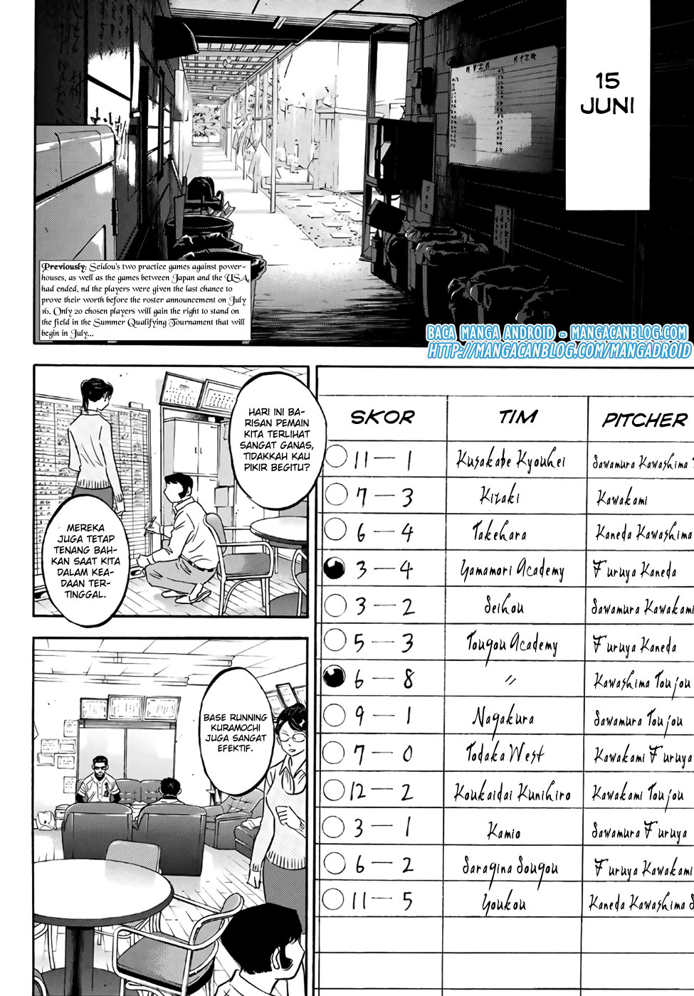 Manga Diamond no Ace Act 2 Chapter 133 gambar 2