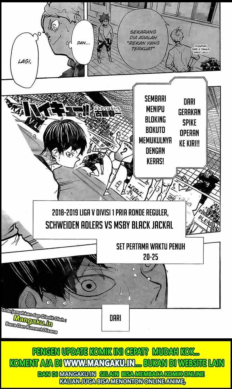 Manga Haikyuu!! Chapter 387 gambar 2