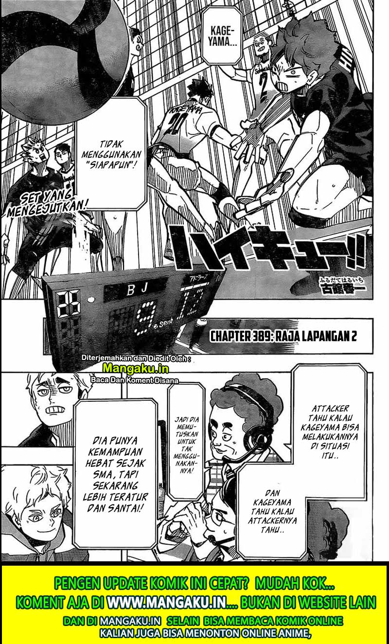 Manga Haikyuu!! Chapter 389 gambar 2
