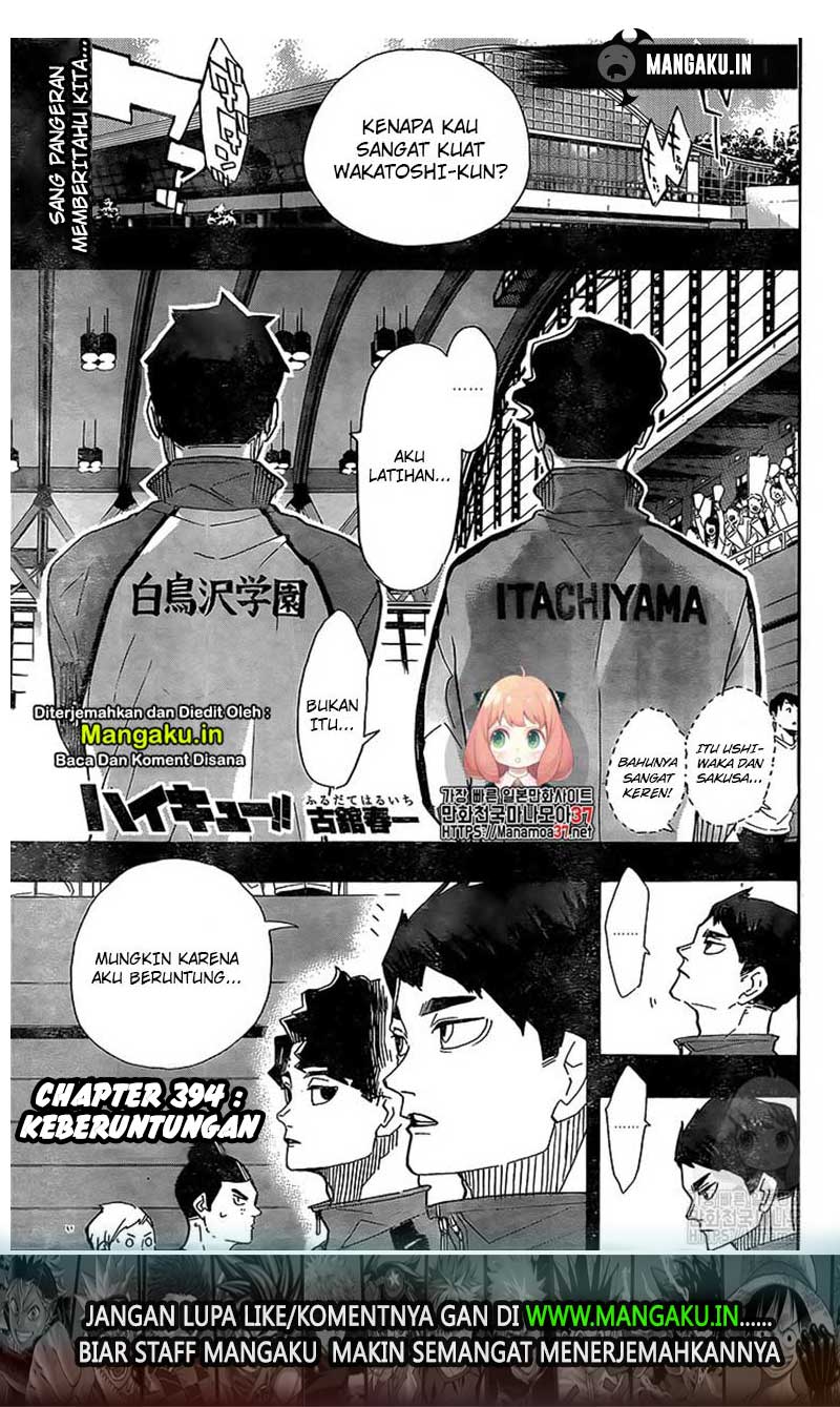 Manga Haikyuu!! Chapter 394 gambar 2