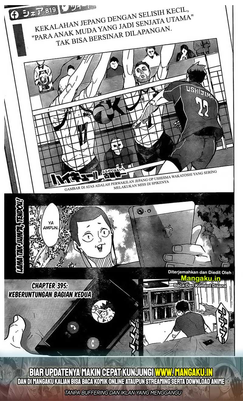 Manga Haikyuu!! Chapter 395 gambar 2