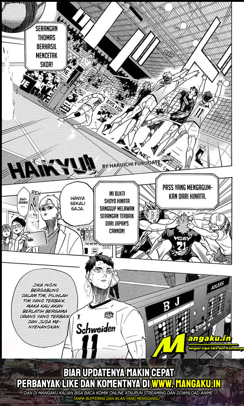Manga Haikyuu!! Chapter 399 gambar 2