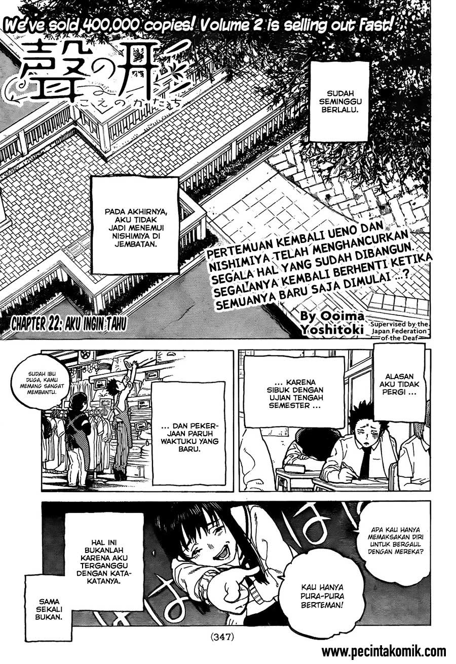 Manga Koe no Katachi Chapter 22 gambar 2