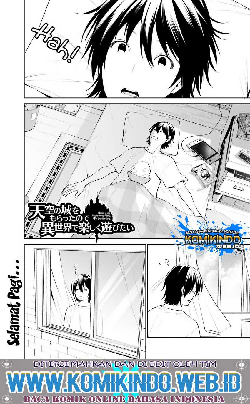 Manga Tenkuu no Shiro o Moratta no de Isekai de Tanoshiku Asobitai Chapter 12 gambar 2