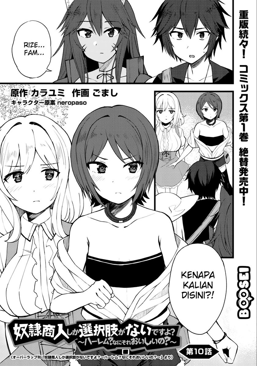 Manga Dorei Shounin shika Sentakushi ga nai desu yo? ~Harem? Nani sore oishii no?~ Chapter 10 gambar 2